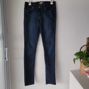 Paige Women's Dark Wash Peg skinny Jeans, Deep Indigo Size 27